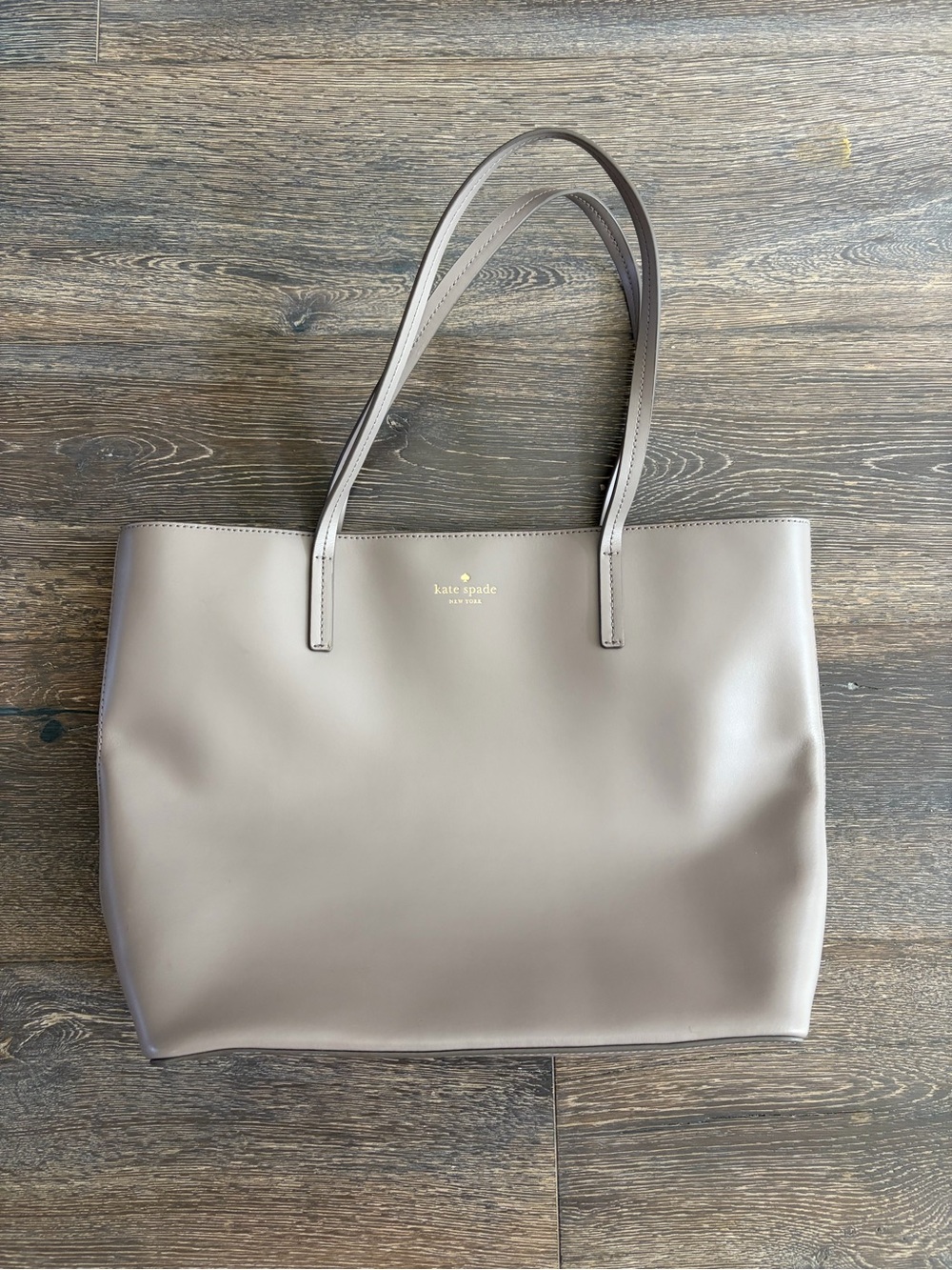 kate spade Clay-Gray Smooth Leather Tote